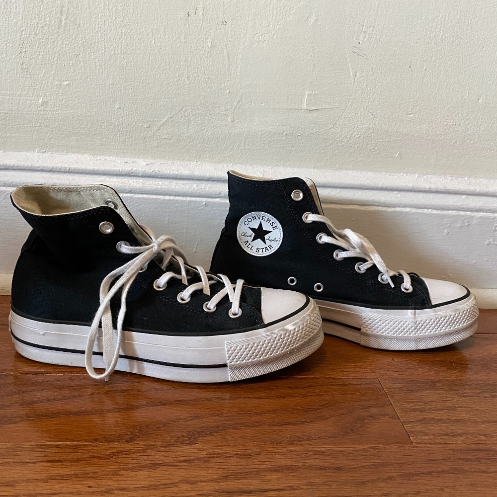 Black Platform Converse Chuck Taylor High Tops